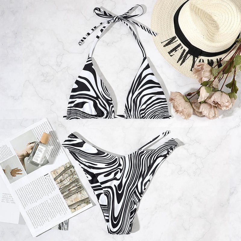 Bikini dwuczęściowe z regulowanym wiązaniem