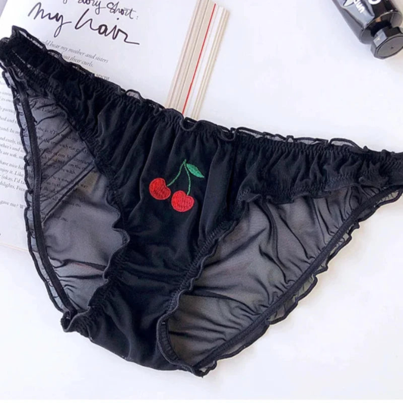 Figi z owocowym haftem