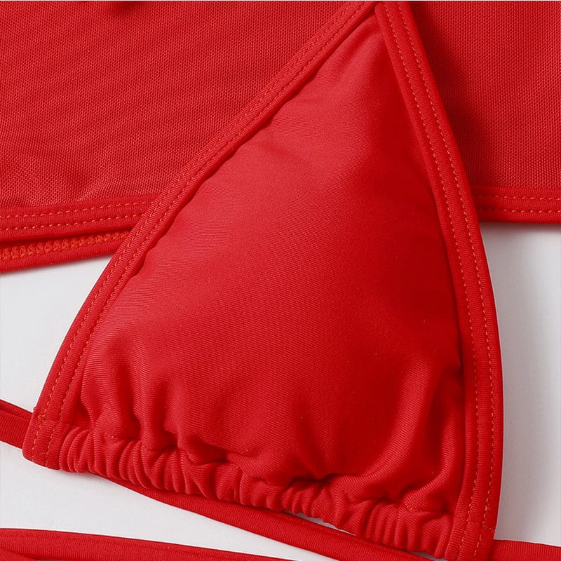 Dwuczęściowy strój kąpielowy z wiązanym bikini