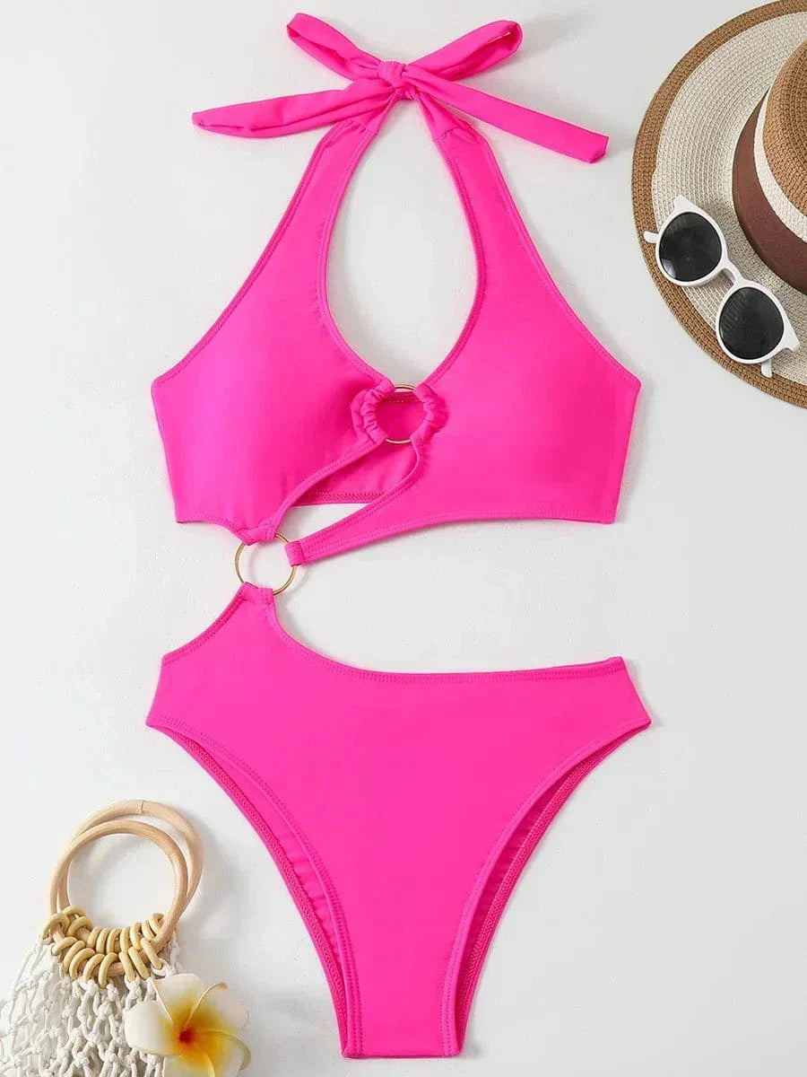 Stylowy monokini z wyciętym dekoltem