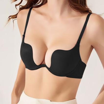 Biustonosz push-up z odważnym dekoltem plunge