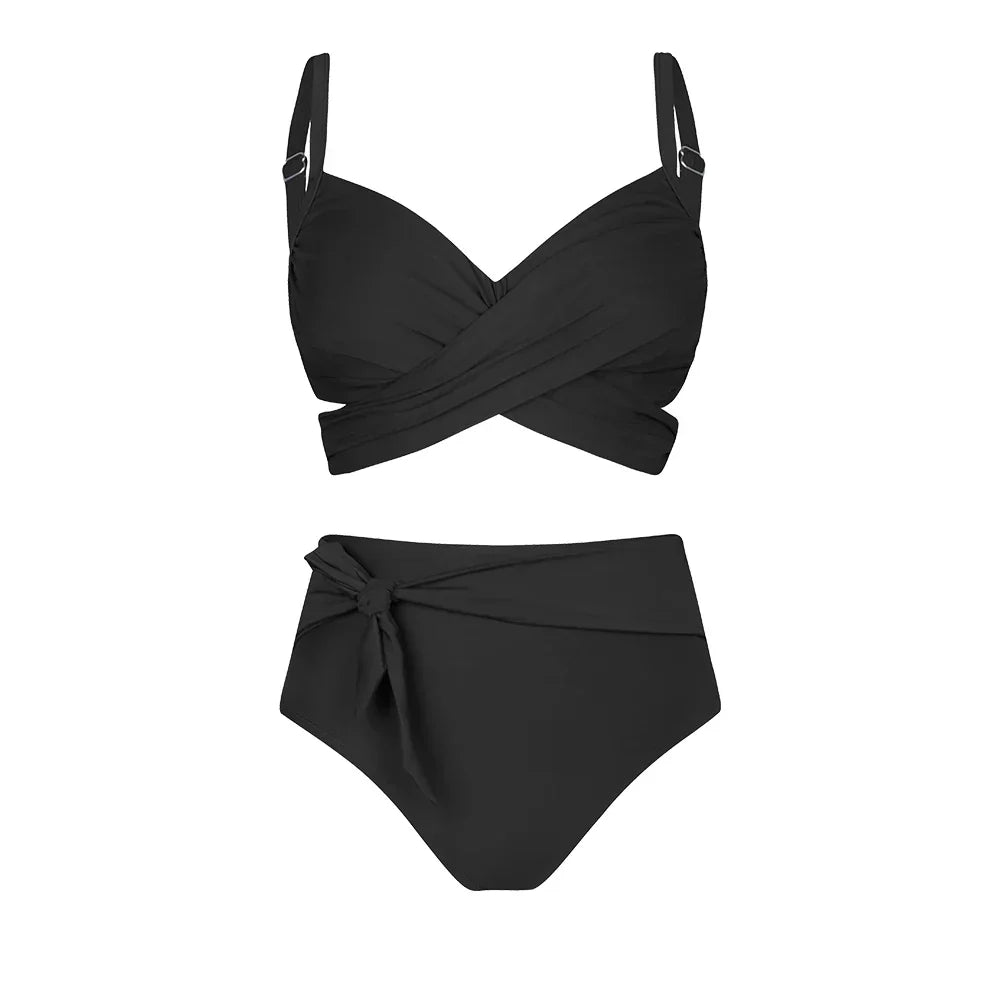 Strój kąpielowy plus size z efektownymi wiązaniami