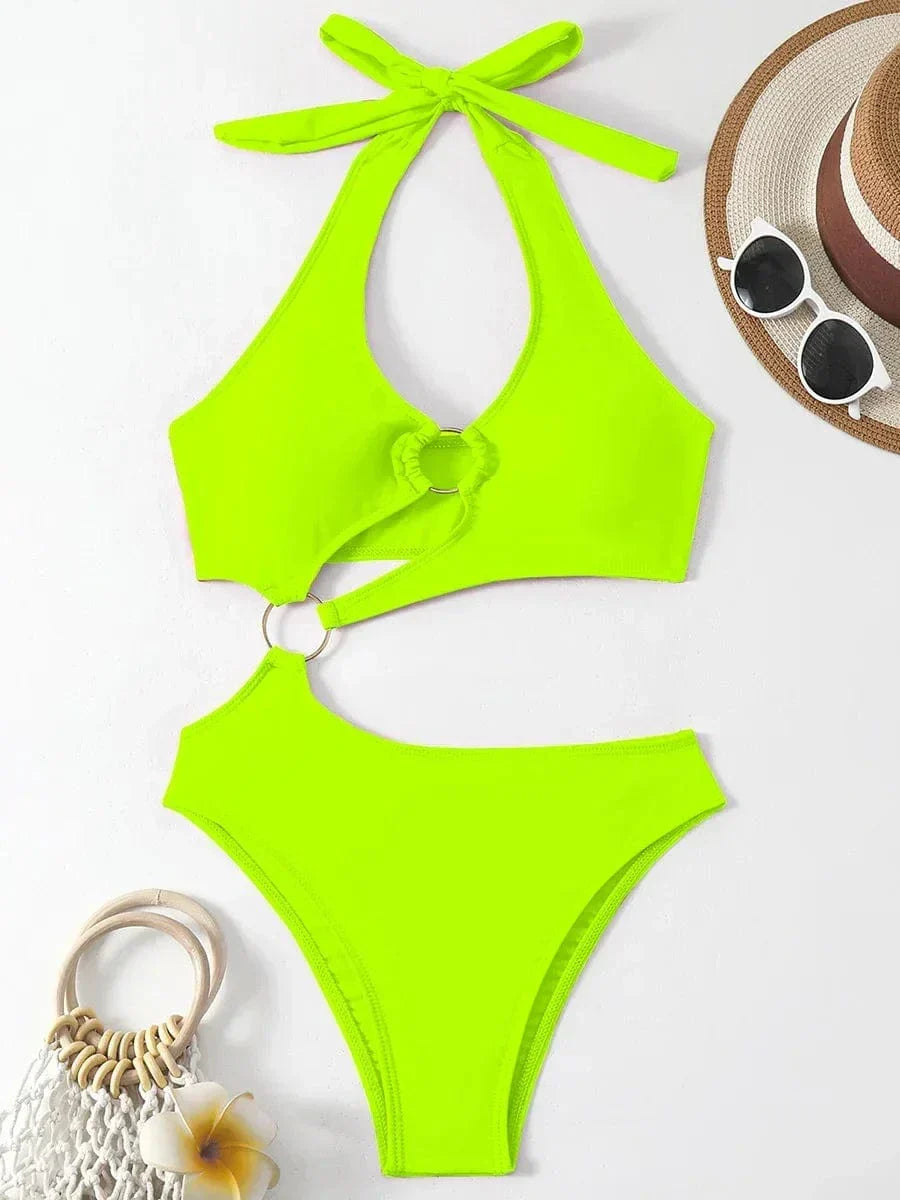 Stylowy monokini z wyciętym dekoltem