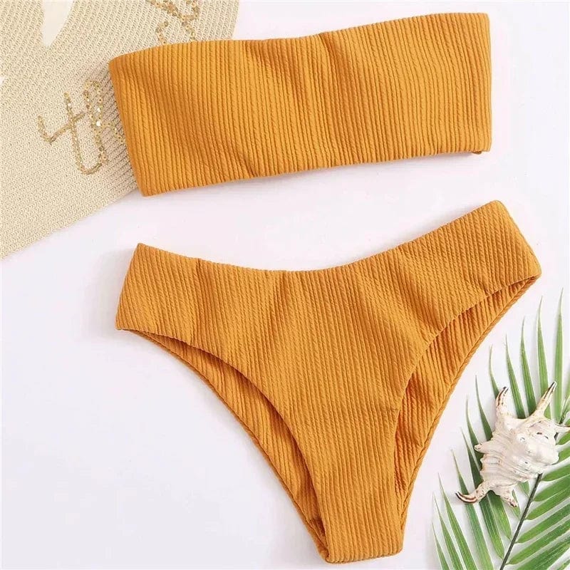 Strój kąpielowy opaska prążkowany