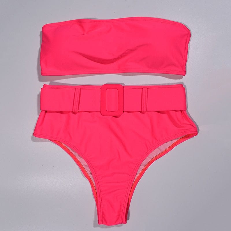 Strój kąpielowy opaska wysokie majtki