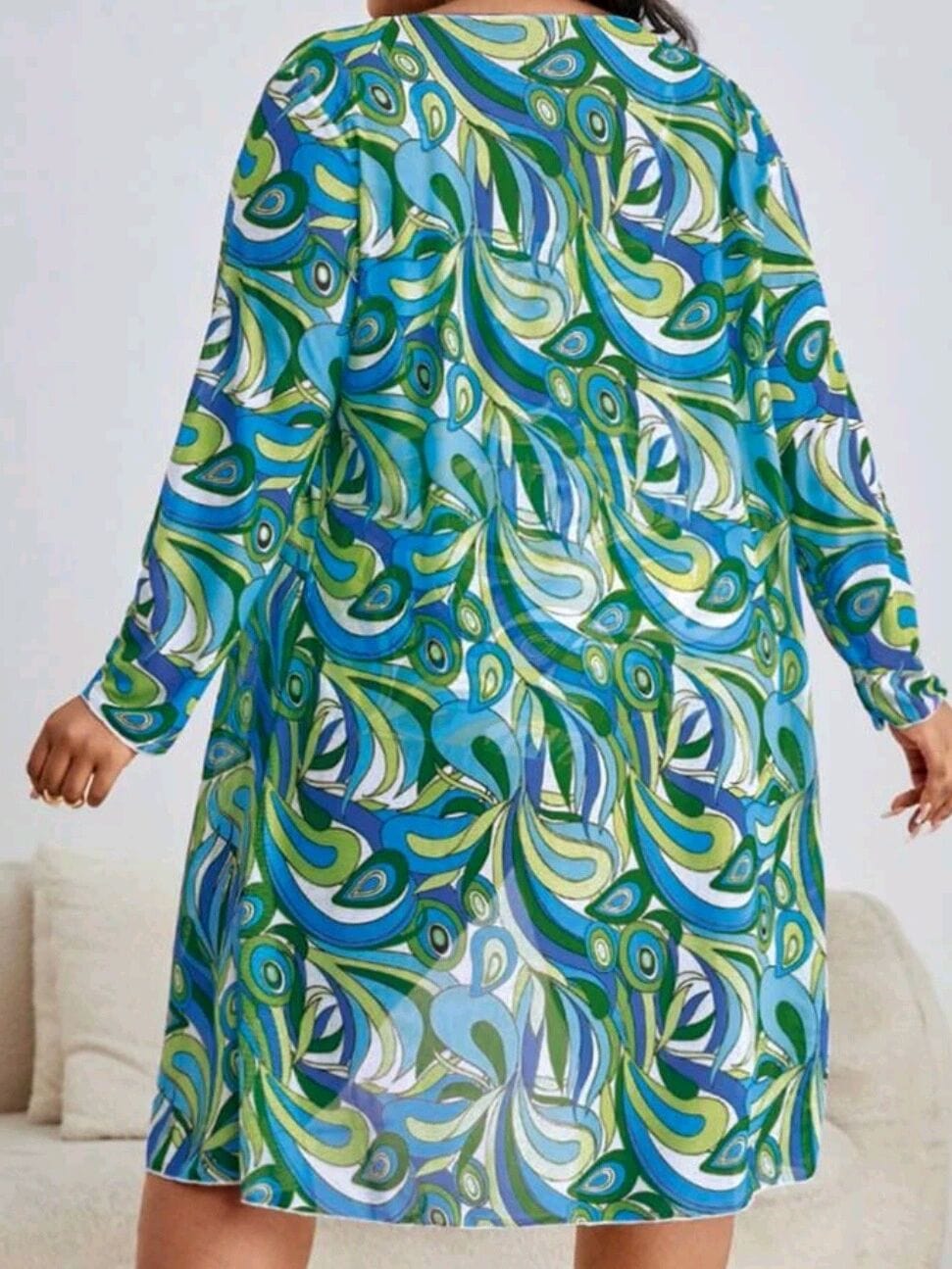 Narzutka do dwuczęściowego stroju kąpielowego plus size