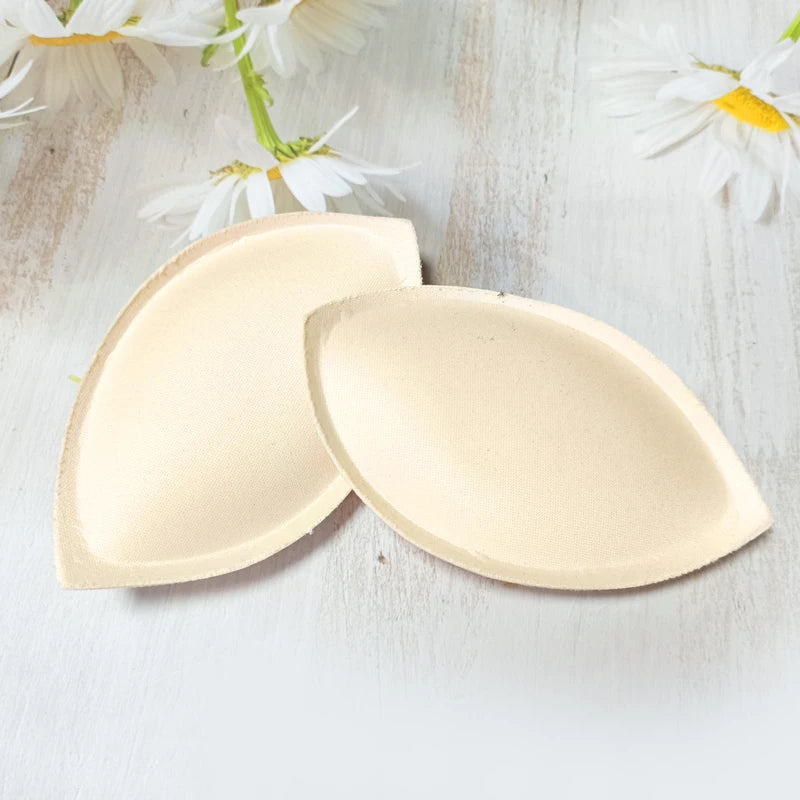 Beżowy Klasyczne wkładki materiałowe do biustonosza w kształcie łezki
