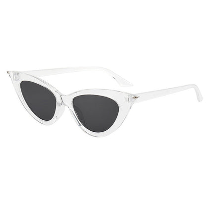 Damskie okulary przeciwsłoneczne kocie oko - Biały / Uniwersalny