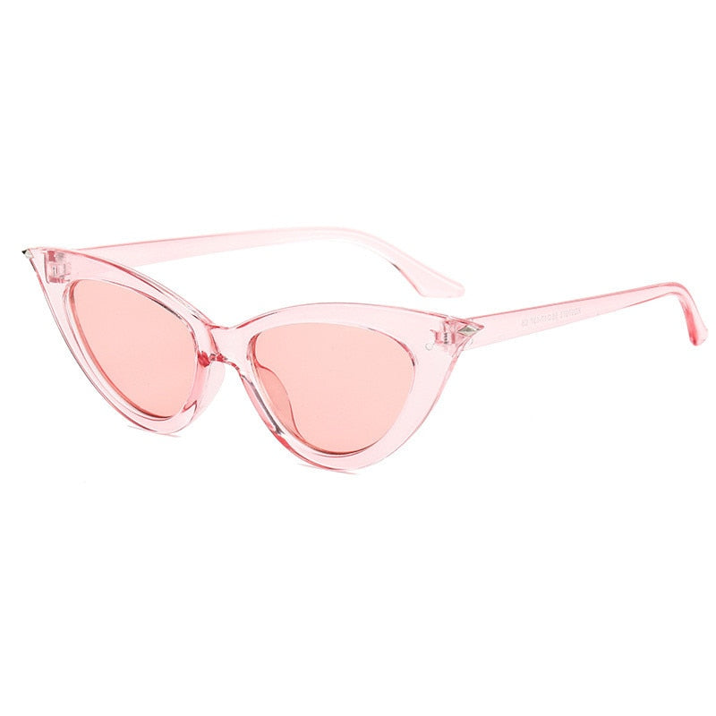 Damskie okulary przeciwsłoneczne kocie oko - Różowy / Uniwersalny