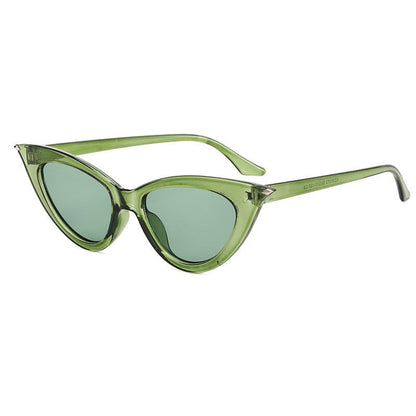 Damskie okulary przeciwsłoneczne kocie oko - Zielony / Uniwersalny