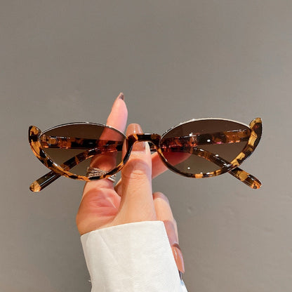 Damskie okulary przeciwsłoneczne o nieregularnym kształcie - Brązowy / Uniwersalny