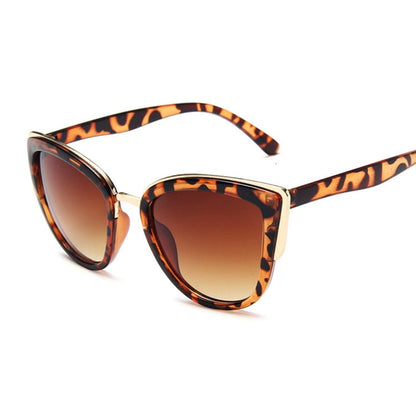 Damskie okulary przeciwsłoneczne okrągłe kocie oko - Pomarańczowy / Uniwersalny