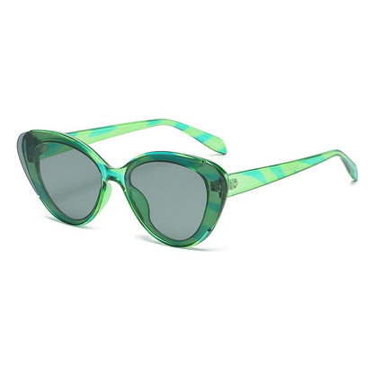 Damskie okulary przeciwsłoneczne typu kocie oko - Zielony / Uniwersalny