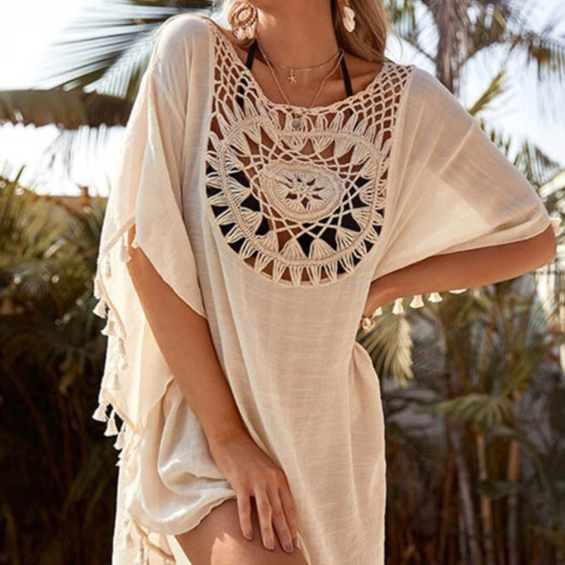 Klasyczna narzutka na plażę boho