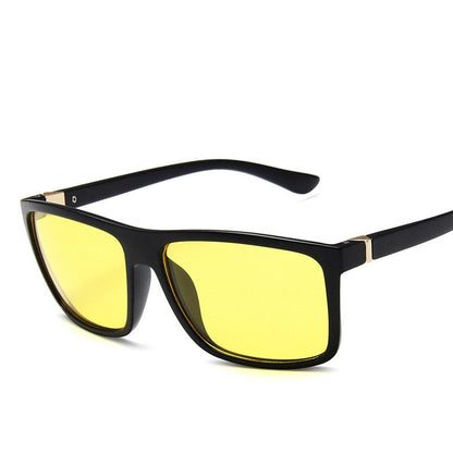 Męskie klasyczne okulary przeciwsłoneczne - Żółty / Uniwersalny