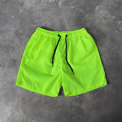 Męskie szorty kąpielowe w jednolitym kolorze - Zielony / S