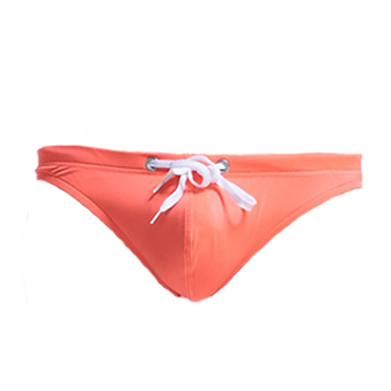 Pomarańczowy Kąpielówki męskie slipy z wiązaniem