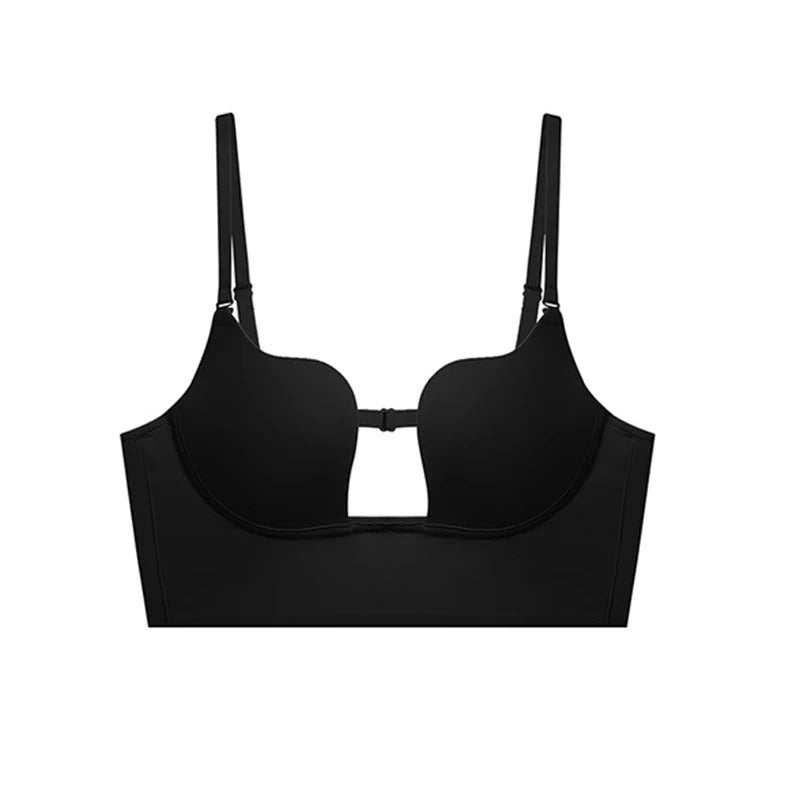Biustonosz push-up z obniżonym zapięciem