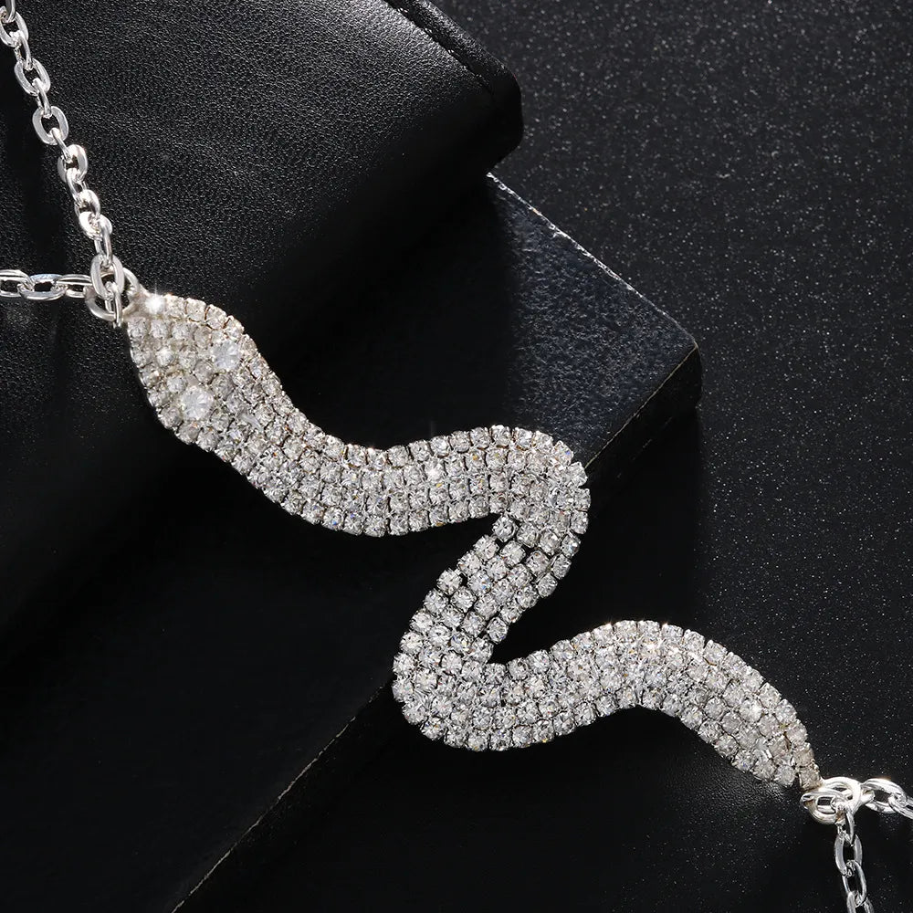 Biżuteria na klatkę piersiową z motywem węża - Srebrny / Uniwersalny