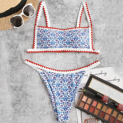 Bikini vintage z zapięciem z tyłu