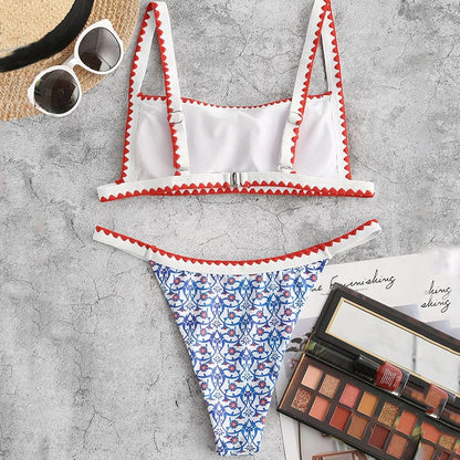 Bikini vintage z zapięciem z tyłu