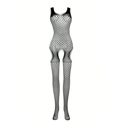 Siateczkowe bodystocking z wycięciami