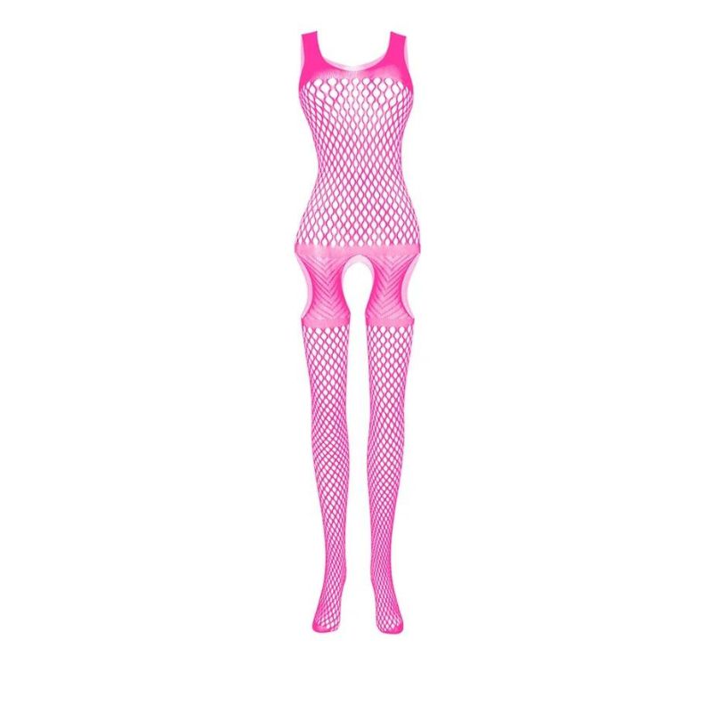 Siateczkowe bodystocking z wycięciami