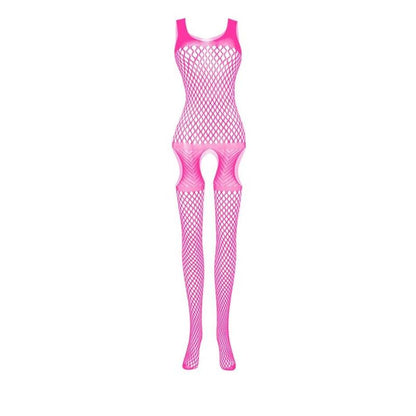 Siateczkowe bodystocking z wycięciami