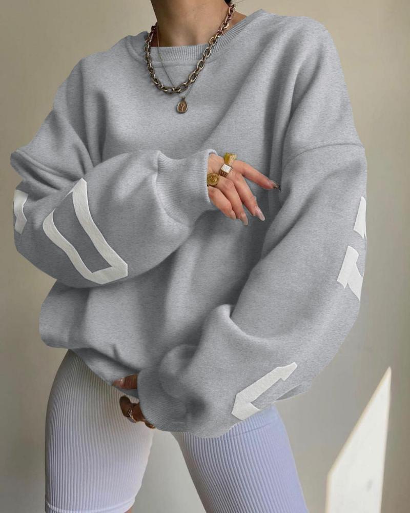 Luźna bluza oversize crewneck