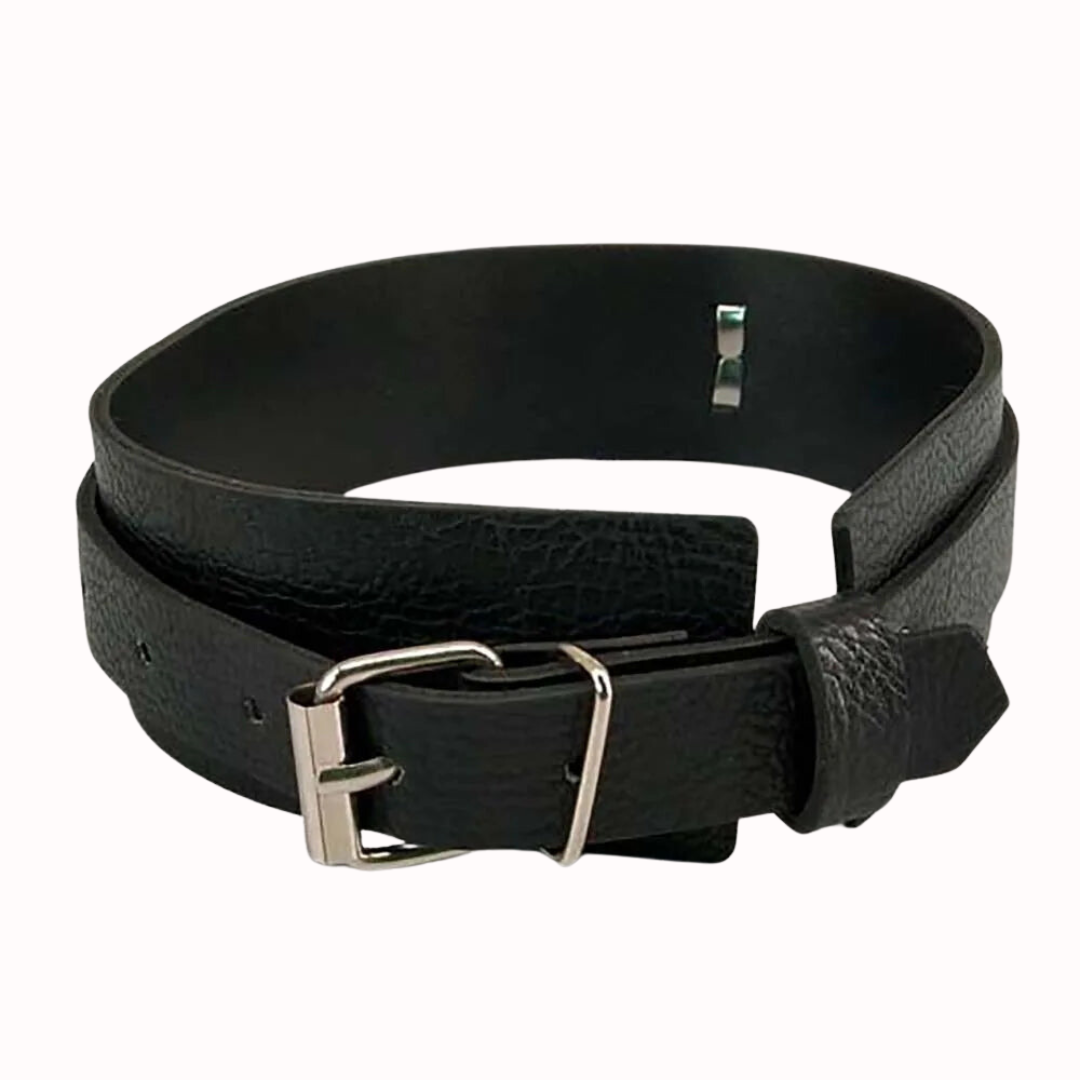 Choker na szyję z efektownym pierścieniem