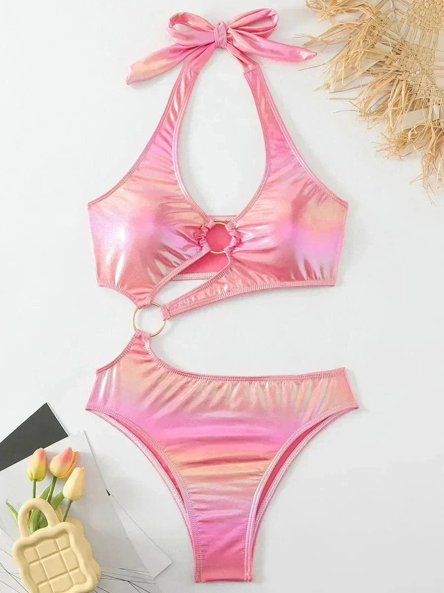 Stylowy monokini z wyciętym dekoltem