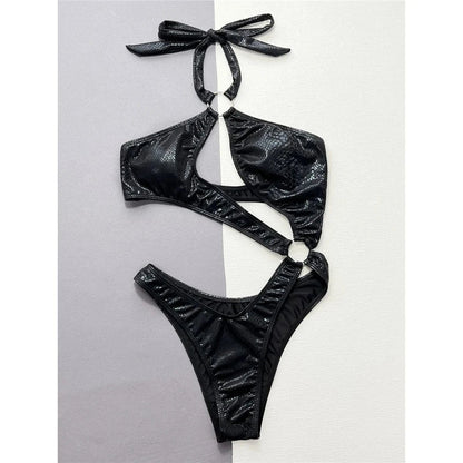 Monokini z motywem skóry węża