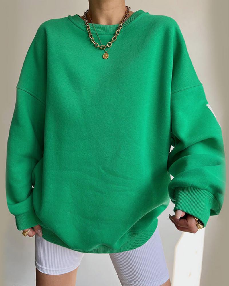 Luźna bluza oversize crewneck