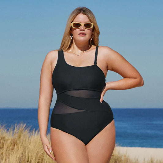 Strój kąpielowy plus size z regulowanymi paskami