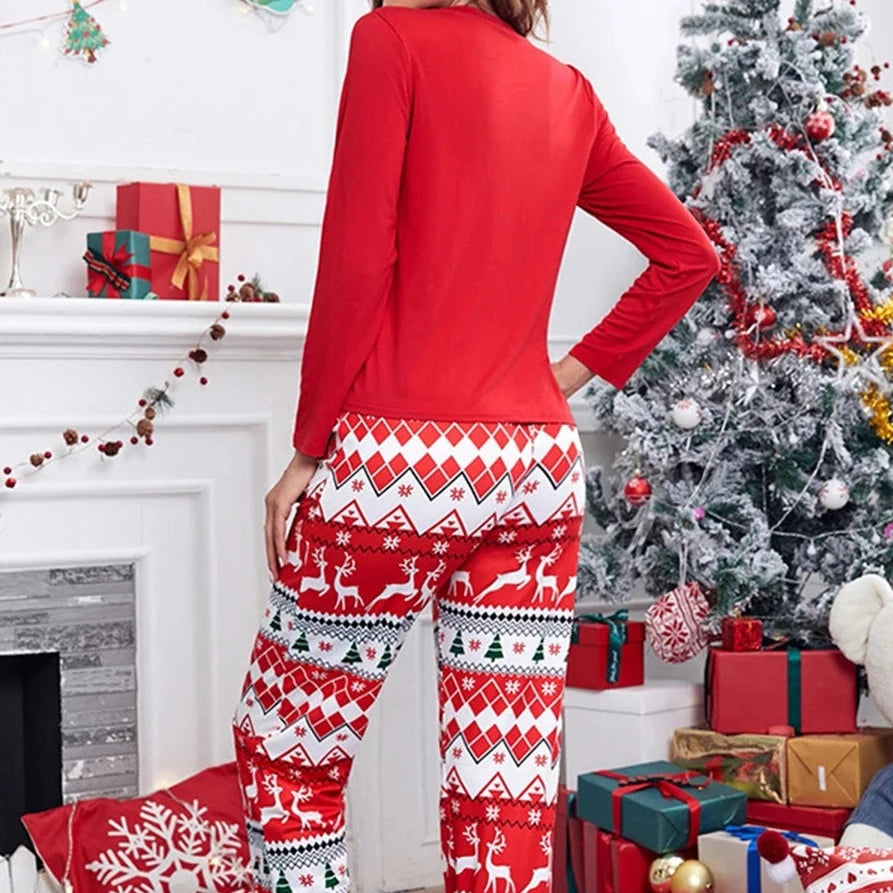 Długa piżama ze świątecznym motywem Daleyza