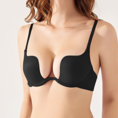 Biustonosz push-up z odważnym dekoltem plunge