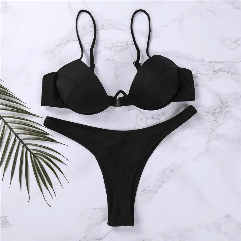 Bikini push-up z solidnymi fiszbinami