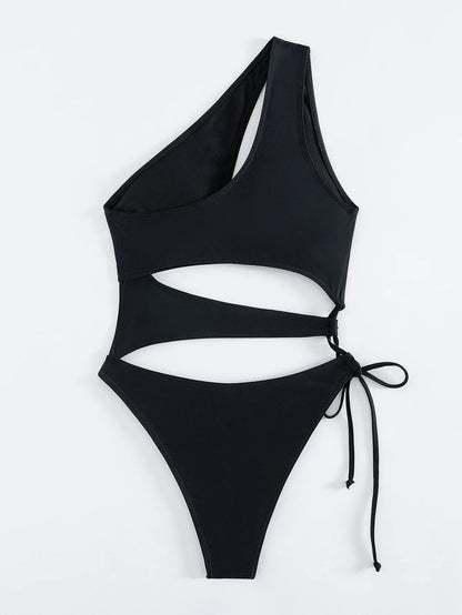 Monokini z praktycznym wiązaniem w talii