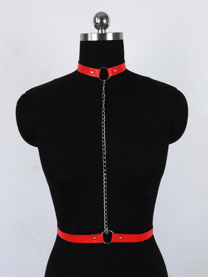 Harness na biust z regulowanym chokerem