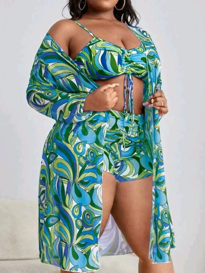 Narzutka do dwuczęściowego stroju kąpielowego plus size