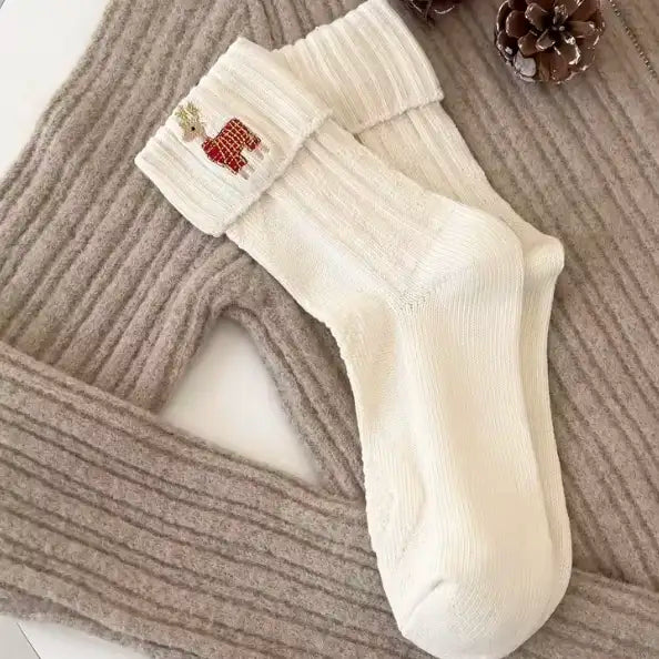 Świąteczne skarpetki z haftem