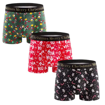 Trójpak bokserek męskich z motywem świątecznym
