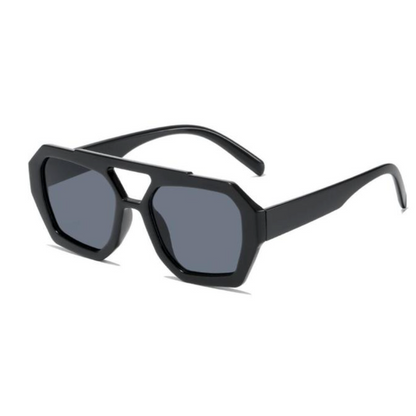 Damskie duże okulary przeciwsłoneczne - Czarny / Uniwersalny