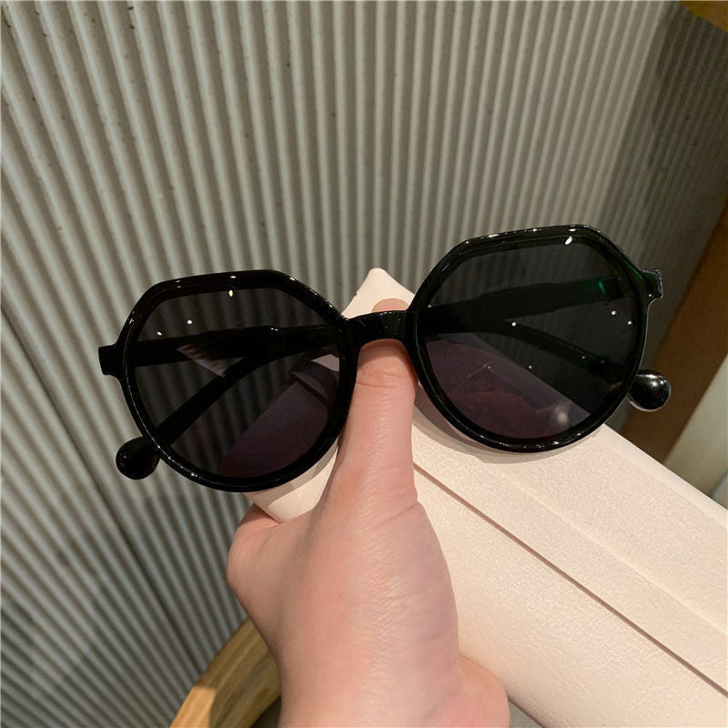 Damskie okrągłe okulary przeciwsłoneczne Jackie - Czarny / Uniwersalny