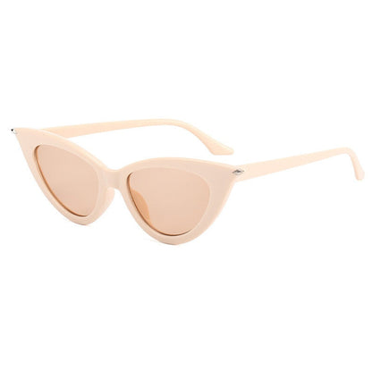 Damskie okulary przeciwsłoneczne kocie oko Cheryl - Beżowy / Uniwersalny