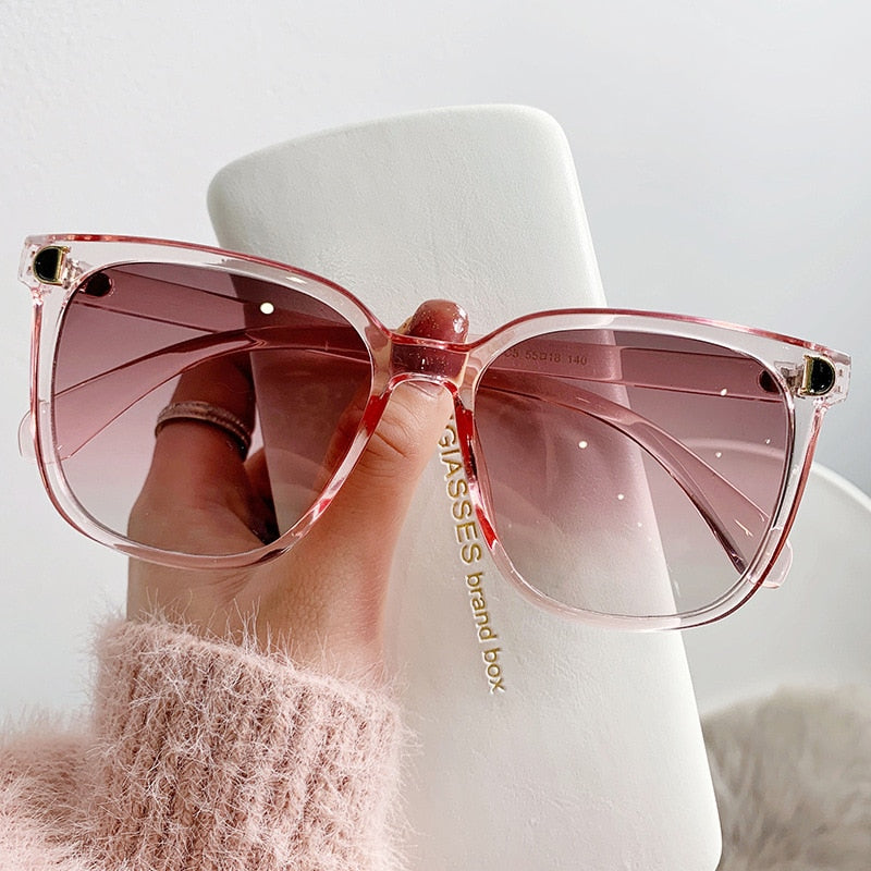 Damskie okulary przeciwsłoneczne wayfarer Brenda - Różowy / Uniwersalny