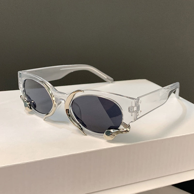 Damskie okulary przeciwsłoneczne z motywem węży Zina