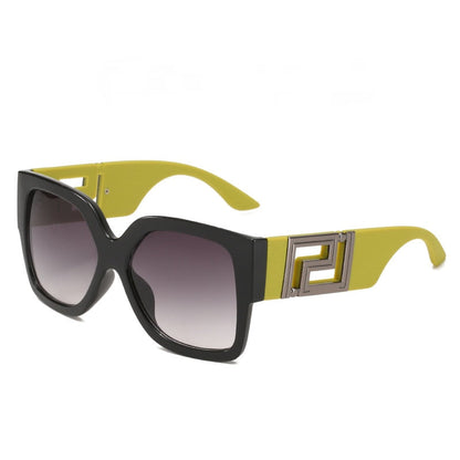 Duże okulary przeciwsłoneczne z ozdobnym detalem Gloria - Zielony / Uniwersalny