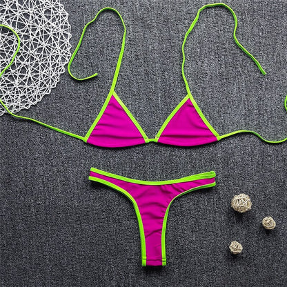 Dwuczęściowy strój kąpielowy mikro bikini w neonowych kolorach Isolde
