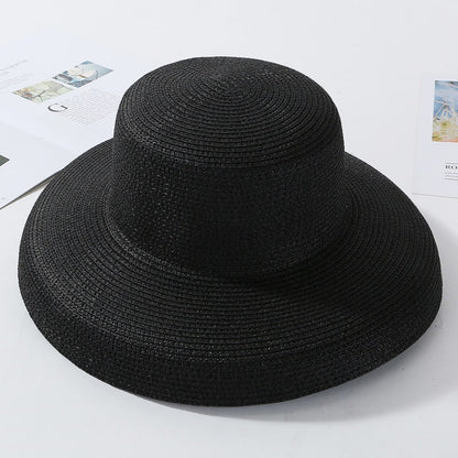 Elegancki pleciony kapelusz Kaitlin - Czarny / Uniwersalny
